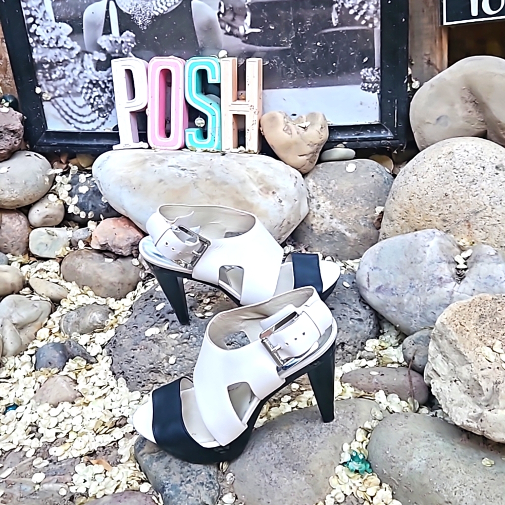 Michael Kors Leather Color Block Platform Sandal - image 3